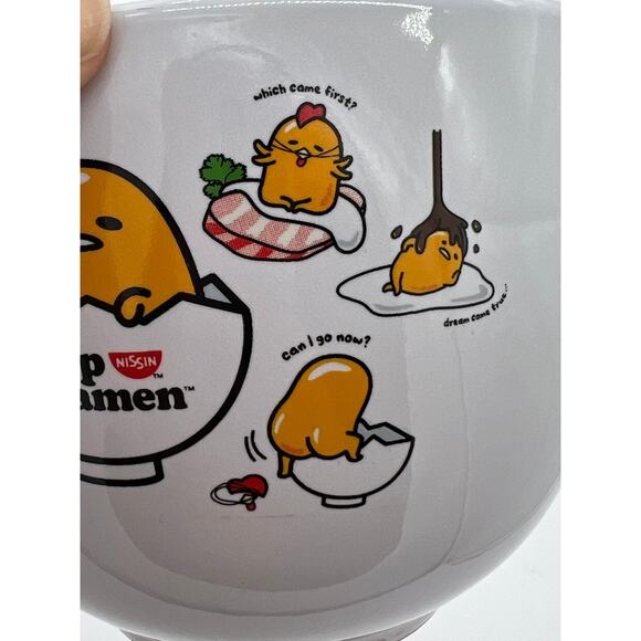 SANRIO Gudetama Top Ramen Ceramic Bowl  (20 oz) - Picture 4 of 8